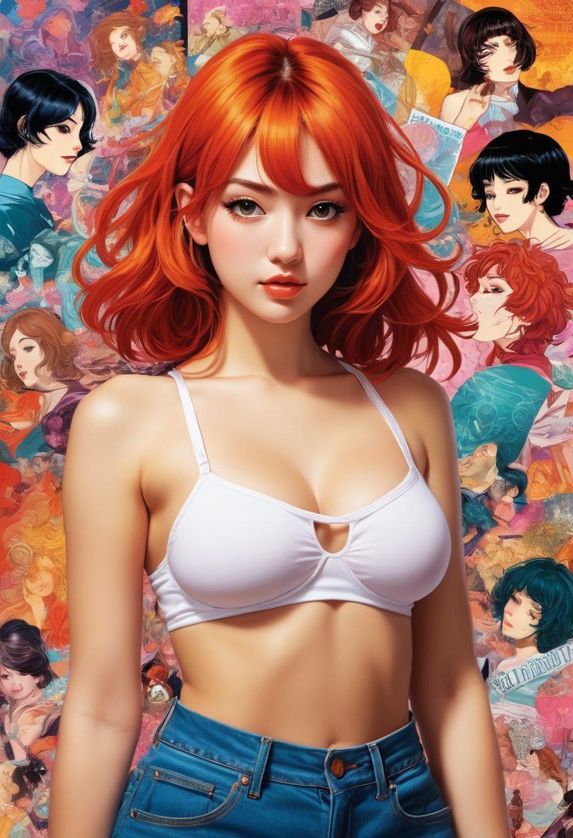 A vibrant and dynamic collage showcasing elements of hentai culture, featuring an open graphic novel with vivid illustrations, surrounded by colorful digital art and explicit forum interfaces. Include diverse characters, artistic expressions, and visual hints of community interaction like chat bubbles or emoji reactions. The background blends fantasy and pop culture motifs, creating an immersive scene. super-realistic. vibrant colors. digital art.